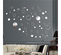 Uteruik Stickers muraux en acrylique avec cercles et bulles pour salon, chambre à coucher, escalier