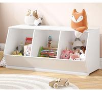 UTEX Armoire de rangement empilable pour jouets, étagère blanche pour salle de jeux, chambre à coucher, salon, chambre d'enfant, 3 cubes