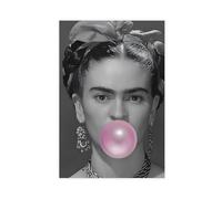UTGN Frida Kahlo Bubble Gum Poster sur toile pour décoration de chambre à coucher, cadeau 30 x 45 cm
