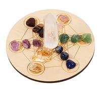 UTHCLO 1 ensemble Planche de Divination avec Naturelles et Cristaux Chakras Accessoire Décoratif Durable pour Spirituelles et Décoration de Bureau