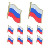 UTHCLO 10 Pièces Broche Drapeau Russe en Alliage Solide, Construction Solide, Design Patriotique Unique, pour Événements et Usage Quotidien