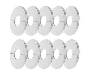 UTHCLO 10 Pièces Couvercle Décoratif Installation Facile en Acier Inoxydable Argenté Finition Élégante pour Sprinkler Plafond pour Clubs et Appartements