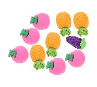 UTHCLO 10 Pièces Gomme Fruits Miniatures Colorées pour Récompenses Scolaires Enseignants Remplissage de Pochettes Surprises Fournitures de Classe Décor Ludique