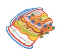 UTHCLO 10 Pièces Lot de 10 Paquet-Présents d'Anniversaire pour Garçon et Filles avec Poignées, Paquet Fourre-Tout Refermables en Plastique Transparent Orange Chaud Décor Gâteau Uv, pour