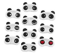 UTHCLO 10 pièces Masques de Sommeil Garçon Fille Panda Peluche Masque Oculaire Confortable et Doux Coton pour Nuit Sieste Voyage et Filles