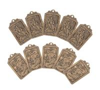 UTHCLO 10 Pièces Pendentifs Chinois en Laiton pour Richesse Santé Protection Spirituelle Léger et Portable pour Hommes et Femmes Décoration et Protection Traditionnelle
