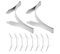 UTHCLO 10 Pièces Rail de Guidage Support de Rail Inférieur Installation Simple en Métal Argenté de Placard Rainure Amortisseur et Limiteur pour Porte Coulissante pour Appartements et