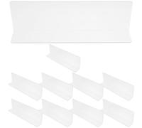 UTHCLO 10 pièces Séparateurs Étagère Transparents PVC Lot de Diviseurs Angle pour Rangement Placard Cuisine et Boutique Organiseurs Modulables sans Aimant Nettoyage Facile et Démontable