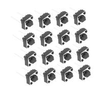 UTHCLO 100 pièces Interrupteur Tactile Momentané Vertical Bouton Poussoir pour Projets DIY et Électronique Montage Dip Compact Remplacement Facile