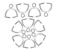 UTHCLO 10pièces Connecteurs De Pendentif Avec Pour Colliers Et Bracelets Pinch Bails Fermoirs Élégants Pour Artisanales