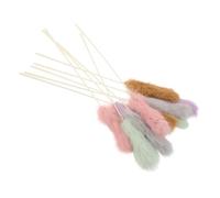 UTHCLO 10pièces Jouet Chat Baguette Longue Manche Sécurisé Stick Interactif à Plumes Fausse Souris Jouet Ennui pour Chats Intérieur Protégeant Meubles
