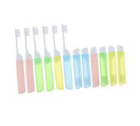 UTHCLO 12 pièces Brosses Dents Pliables Souples avec Étui de Voyage Portable Design Ergonomique Antidérapant Mini pour Soins Personnels et Déplacement Couleur Aléatoire Couleur Aléatoire