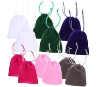 UTHCLO 12 pièces Lot de Pochons avec Cordon de Serrage pour Bijoux et Cadeaux de Rangement Compact et Léger pour Fête Décoratif Polyvalent pour Bonbons et Souvenirs