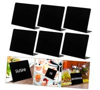 UTHCLO 12 pièces Mini Tableau Ardoise Légère Panneaux de Table pour Étiquettes Alimentaires Messages Effaçables Mini Tableau Menu pour Fêtes et Restaurants