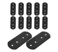 UTHCLO 12 Pièces Plaque de Réparation Droite en Acier Inoxydable 9,5cm | Renfort D’assemblage, Profil Plat Perforé à Trous Réguliers, pour Meubles de Maison et Rayonnages