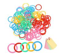 UTHCLO 120 Pièces Anneaux de Reliure Plastique Colorés Ømm Faciles à Adaptés Aux Fiches et Classeur Anneaux Mobiles pour Fournitures de Bureau et Loisirs Créatifs