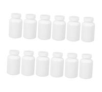 UTHCLO 12pièces Lot De Flacons De Rangement Pour Bouchons Bouteilles Pet Anti-humidité Et Protection Lumière Organisateur Compact Pour Voyage Capsules Poudres Et Comprimés