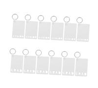 UTHCLO 12pièces Porte-clés à Transfert Thermique Lot De Vierges à Sublimation Anneau Personnalisable Pour Diy