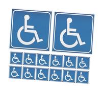 UTHCLO 15 pièces Autocollants Handicapé Voiture Étanches Résistants Aux Rayures Signalisation Accessibilité pour Vitre Panneau Parking et Porte Intérieur Véhicule