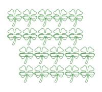 UTHCLO 150 Pièces Trombones en Métal Vert de Trèfle, Protecteurs de Pages, Réutilisables sans Abîmer Papiers, Décoratifs et Adaptés pour Écoles et Cafés