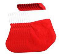 UTHCLO 16 Pièces Chaussettes de Noël Miniatures Non Tissé Décorations Suspendues Rouges et Blanches Poche Cadeau Polyvalente pour Sapin Cheminée et Intérieur Festive