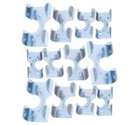 UTHCLO 16 Pièces Lot de 16 Clips Câbles Métalliques Galvanisés à Double Tête, Compatibles Câbles Torsadés 8-16 MM, Pince Robuste en Fer pour Fixation Industrielle et Manutention Sécurisée