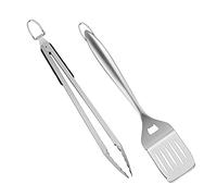 UTHCLO 1ensemble s Pincettes De Cuisine Acier Inoxydable Avec Spatule Outils De Barbecue Cuisine Pour Usage Domestique Et Extérieur