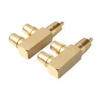UTHCLO 2 pièces Adaptateur Audio RCA Cuivre Pur à Angle Droit avec Connecteur Splitter Mâle vers Femelles pour Microphone et Équipements Audio Lot