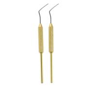 UTHCLO 2 Pièces Aiguille de Changement de Ruche pour Élevage de Reines, Outil de Greffage Mobile en Apiculture, Aluminium Jaune, pour Abeille et Larve de Reine, Travaux de Rucher, Légère