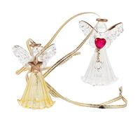 UTHCLO 2 pièces Angel Crystal Sun Catcher Ornaments for Garden and Home Hanging Crystal Wind Chimes with Light-Reflecting Pendants for Car Rearview Mirror and Outdoor Decoration