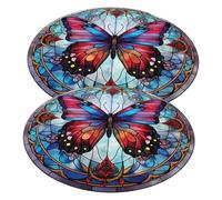 UTHCLO 2 pièces Anti-collision Window Cling Butterfly Electrostatic Decals For Bird Protection Removable Static Stickers For Bedroom And Glass Doors PVC Window Decoration