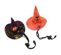 UTHCLO 2 Pièces Bandes Élastiques Chapeaux Halloween pour Chien Chat Accessoires Festifs pour Animaux Décoration Costume Pet Witch Hat Headband