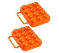 UTHCLO 2 pièces Boîte de Rangement Œufs Plastique Portable Œufs avec Fermeture Sécurisée Organiseur Réfrigérateur Compact et Empilable pour Camping et Usage Domestique Transport Pratique