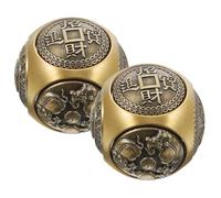 UTHCLO 2 Pièces Boules Baoding à Six Facettes Boules Chinoises Décoratives et Petites de Fitness pour Exercice Main et Soulagement Du Stress