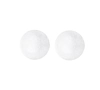UTHCLO 2 Pièces Boules Mousse Blanches Solides Lot pour Loisirs Créatifs Garçon Fille Décoration DIY de Noël Matériau pour Peinture et Collage Accessoires Éducatifs pour Projets