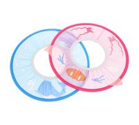 UTHCLO 2 pièces Chapeau de Bain pour Bonnet de Protection Étanche pour Oreilles et Yeux Ajustable pour Rose Bleu