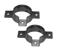UTHCLO 2 Pièces Collier Support Sécurisé de Fixation en Alliage D'aluminium Noir Risques de Fuites pour Tuyau D'évacuation D'eau Pluviale Installation Extérieure