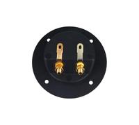 UTHCLO 2 pièces Connecteurs de Rondes pour Haut Parleur Voies Connecteurs à Ressort Dorés Kit pour Caisson Basse et Installation Audio Voiture Maison