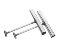 UTHCLO 2 pièces Crochet de Levage Acier Inoxydable T-shape Manchon de Regard Crochet de Traction pour Couvercle Égout Outil Pratique pour Entretien des Égouts et Ouverture de Regards Lot