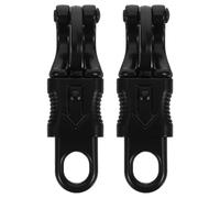 UTHCLO 2 Pièces Crochet Rapide Équestre et Surface Polie Structure Compacte en Alliage de Zinc Noir pour Selles et Rênes Usage Quotidien du Cheval