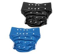 UTHCLO 2 pièces Culotte Adulte Réutilisable Anti-fuite Réglable et Lavable pour Incontinence Confortable et Respirante Adaptée Aux Patients Alités et Seniors Lot Noir et Bleu