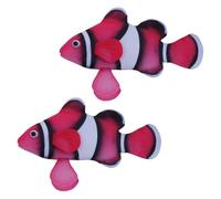 UTHCLO 2 pièces Décoration Aquarium Silicone Poissons Clown Flottants Artificiels Réalistes pour Décor Paysage Eau Douce et Salée