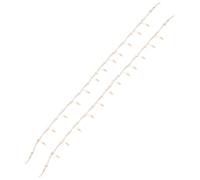 UTHCLO 2 pièces Guirlande de Perles avec Clips Porte-Photos Mural Décoratif pour Suspendre Photos et Notes Kit avec Pinces Naturel pour Affichage Mural DIY