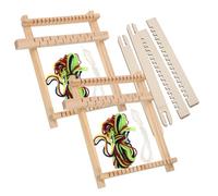 UTHCLO 2 pièces Kit Métier à Tisser Bois DIY Petit pour Garçon Fille Outil Tissage Manuel Créatif pour Développement Intellectuel et Loisirs Manuels