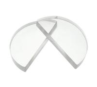 UTHCLO 2 pièces Lentilles Semi-circulaires Verre Optique Équipement Pédagogique Léger pour Expériences Scientifiques et Démonstrations Classe