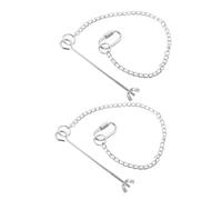 UTHCLO 2 pièces Mangeoire Suspendue Acier Inoxydable Brochette Alimentaire pour Perroquet Support Fruits et Légumes Stimulant pour Oiseaux de Taille Moyenne et