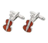 UTHCLO 2 Pièces Metal Violin Cufflinks For Men French Shirt Studs Set Elegant Tuxedo Accessories For Formal Wear Weddings And Business