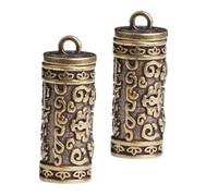 UTHCLO 2 pièces Pendentifs Laiton Rétro pour DIY Décorations Suspendues avec Motifs Écritures Anciennes de Accessoires Créatifs et Pratiques