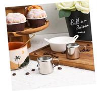 UTHCLO 2 pièces Pichet Mousseur Lait Inox Set Tasse pour et Sauce Verseur Ergonomique Facile à Nettoyer Latte Art et Cappuccino