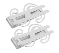 UTHCLO 2 pièces Pince à Billets Métal Inoxydable Clip Portefeuille Pratique Multifonction pour Rangement de Liasse et Billets Résistant et Portable pour Bureau et Usage Quotidien